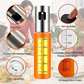 img 3 attached to 🌿 Eeenfy Olive Oil Sprayer - 2 Pack Food-Grade Glass Oil Spray Dispenser - BBQ, Baking, Roasting, Grilling, Salad - 100ml