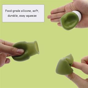 img 1 attached to 🥗 Ksooly 5-Pack 1.3Oz. Squeeze Salad Dressing Bottles - Portable, BPA Free, Food-Grade Silicone with Cleaning Brush