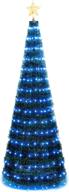 🎄 6ft pre-lit artificial christmas tree - 314 multicolored led lights with 18 flash modes, quick install foldable stand - ideal for indoor and outdoor holiday decoration logo