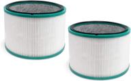 🌀 fette filter 2 pack of high-quality hepa filters for dyson hp01, hp02, dp01, dp02 desk purifiers. comparable to part # 968125-03, ideal for dyson pure cool link fans. logo