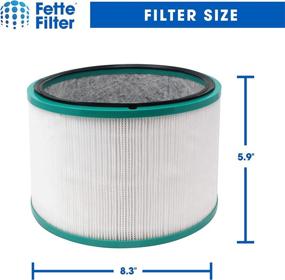 img 1 attached to 🌀 Fette Filter 2 Pack of High-Quality HEPA Filters for Dyson HP01, HP02, DP01, DP02 Desk Purifiers. Comparable to Part # 968125-03, Ideal for Dyson Pure Cool Link Fans.