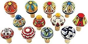 img 4 attached to Twine's Assorted Ceramic Bottle Stopper Set – Country Cottage Collection