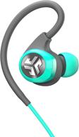 🎧 jlab audio epic2 bluetooth 4.0 wireless sport earbuds - teal | guaranteed fitness | waterproof ipx5 rating | skip-free sound | pristine high-performance 8mm sound drivers | 12-hour playtime with microphone logo