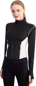 img 4 attached to Tanming Seamless Workout Running Jacket（Black M） Sports & Fitness in Team Sports