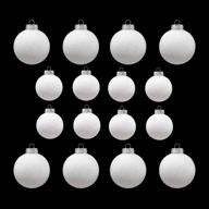🎄 sleetly shatterproof white christmas tree ornaments balls, assorted sizes - ideal snowball decorations, 1 set logo
