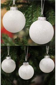 img 3 attached to 🎄 Sleetly Shatterproof White Christmas Tree Ornaments Balls, Assorted Sizes - Ideal Snowball Decorations, 1 Set