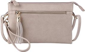 img 4 attached to Womens Lightweight Compartment Wristlet Crossbody Women's Handbags & Wallets and Wristlets