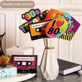 img 2 attached to 🎉 Throwback Delights: 24-Piece 80's Retro Decorations for Baby Showers and Birthdays: Centerpiece Sticks, Table Toppers, and Photo Booth Props!