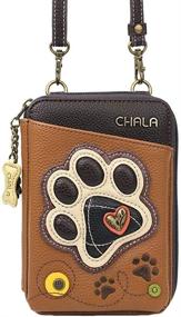 img 3 attached to Chala Handbags Paw Print Wallet Crossbody 🐾 Handbag: Convertible Strap for Dog Moms and Dog Lovers