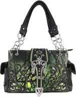 👜 stylish camouflage rhinestone crossbody handbags & wallets by justin west - perfect for fashion-forward women logo