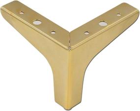 img 3 attached to 🚪 Geesatis Gold 4 PCS Heavy Duty Triangle Furniture Feet Adjustable Soft Chair Table Legs, Metal Leg Foot, with Mounting Screws, Height 4 inch" -> "Geesatis Gold 4 PCS Heavy Duty Triangle Furniture Feet – Adjustable Soft Chair Table Legs, Metal Leg Foot, Mounting Screws Included, 4 inch Height