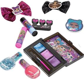 img 1 attached to 🎒 L.O.L Surprise! Townley Girl Backpack Cosmetic Makeup Set: Lip Gloss, Nail Polish, Hair Bow &amp; More for Kid Tweens Girls, Ages 3+ - Perfect for Parties, Sleepovers &amp; Makeovers