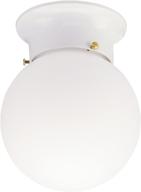 🔦 white westinghouse 6660700 flush-mount interior ceiling fixture with glass globe - 1" finish logo