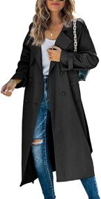 img 4 attached to 🧥 Makkrom Women's Windproof Classic Overcoat in Coats, Jackets & Vests - Fashionable Outerwear