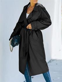 img 3 attached to 🧥 Makkrom Women's Windproof Classic Overcoat in Coats, Jackets & Vests - Fashionable Outerwear