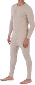 img 1 attached to Fruit of the Loom Men's Premium Thermal Union Suit - Ultimate Warmth and Comfort