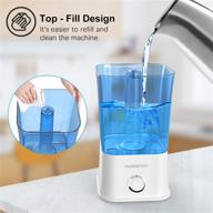 top fill 4l cool mist humidifier for bedroom – baby, home plants, filterless, whisper quiet, auto-shut off logo