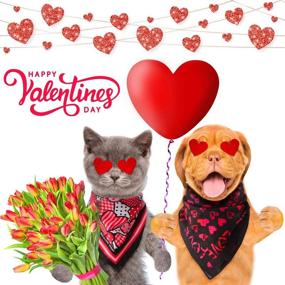 img 3 attached to Моющийся треугольник с шейным платком Valentines Bandana