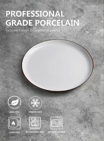 img 1 attached to 🍽️ Sweese 164 001 Porcelain Dinner Plates – Enhancing Your Dining Experience!