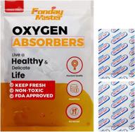 🔒 food grade oxygen absorber (200cc30packs) packets by fonday - long term storage solution for homemade jerky, oats flour, and freeze dried foods, keeping them fresh & protected against oxygen логотип