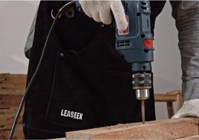 img 1 attached to 🔥 Fire-Resistant Leather Welding and Woodworking Gloves by LeaSeek