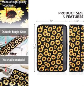 img 2 attached to 🌻 Enhance Your Car Comfort: Venhoo Sunflower Car Accessories - 2 Pack Car Seat Belt Covers & Shoulder Pads + Armrest Cover Pad for Center Console