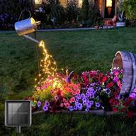 🌟 yiting solar waterfall fairy bunch lights outdoor waterproof with 200 leds: perfect watering can light alternative for solar powered firefly moon plants christmas tree vines decorations - 8 modes included logo