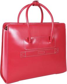 img 3 attached to 👜 McKleinUSA W Series, Lake Forest, Premium Cowhide Leather, 15&#34; Women's Laptop Briefcase with Removable Sleeve, Vibrant Fuchsia (94333)