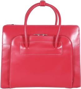 img 2 attached to 👜 McKleinUSA W Series, Lake Forest, Premium Cowhide Leather, 15&#34; Women's Laptop Briefcase with Removable Sleeve, Vibrant Fuchsia (94333)