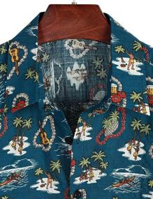 img 2 attached to 🌺 VATPAVE Floral Hawaiian Shirts Sleeve Men's Clothing: Stylish Shirts for Men