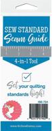 4-in-1 plastic seam guide: sewing tool with measurement and quilting capabilities logo