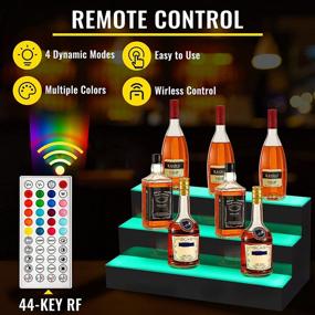 img 3 attached to VEVOR 24-inch LED Bar Shelves - Lighted Liquor Bottle Display Shelf for Home/Commercial Bar - Acrylic Lighted Bottle Display with Remote & App Control