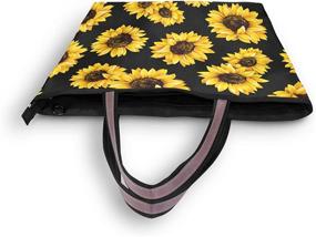 img 1 attached to Watercolor Sunflower Handbags Shoulder Satchel