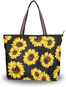 img 4 attached to Watercolor Sunflower Handbags Shoulder Satchel
