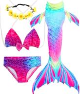 🧜 get your little mermaids ready for the pool with girls mermaid tails for swimming - perfect mermaid theme swimsuits & birthday gift for 3-12y toddlers logo