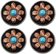 challenger copper engraved conchos turquoise logo