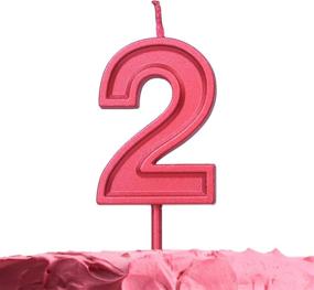 img 4 attached to Get Fresh Number 2 Birthday Candle – Red Number Two Candle On Stick – Elegant Red Number Candles For Birthday Anniversary Wedding Party – Perfect Baby’S 2Nd Birthday Candle For Cake– Red 2 Candle