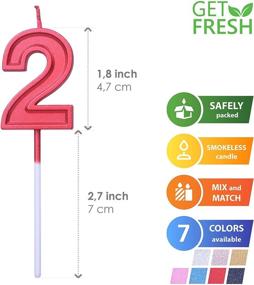 img 3 attached to Get Fresh Number 2 Birthday Candle – Red Number Two Candle On Stick – Elegant Red Number Candles For Birthday Anniversary Wedding Party – Perfect Baby’S 2Nd Birthday Candle For Cake– Red 2 Candle