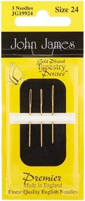 img 1 attached to 🧵 Colonial Needle JG199-24 Gold Tapestry Petites Hand Needles Size 24 3-Pack