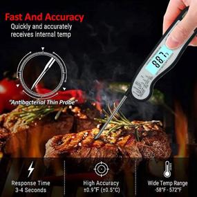 img 3 attached to Kingmust White Digital Meat Thermometer Probe for Cooking & Candy - Instant Read Food & Grill Thermometer, Wireless & Waterproof - Perfect for BBQ, Coffee