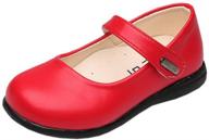 👠 vokamara flat mary jane shoes with round toe for preschool girls logo