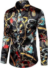 img 3 attached to ZEROYAA Hipster Leopard Printed ZLCL31 103 Gold Men's Clothing for Shirts
