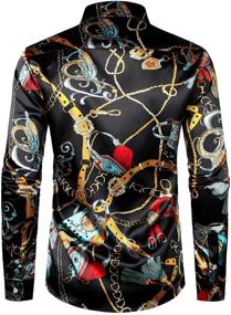 img 2 attached to ZEROYAA Hipster Leopard Printed ZLCL31 103 Gold Men's Clothing for Shirts
