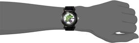 img 2 attached to Black Silicone Strap Marvel Boys' Hulk Analog-Quartz Watch, Size 16 (Model: WMA000029)