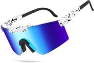 polarized uv400 outdoor windproof sports sunglasses for men and women - ideal for cycling, baseball, running, driving, fishing, golf (with logo) logo