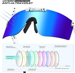 img 3 attached to Polarized UV400 Outdoor Windproof Sports Sunglasses for Men and Women - Ideal for Cycling, Baseball, Running, Driving, Fishing, Golf (with Logo)