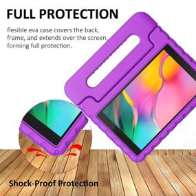 img 1 attached to 👧 AVAWO Ultra-Light Samsung Galaxy Tab A 8.0 Kids Case 2019 ( T290/T295 ), Shockproof Convertible Handle Stand Kid-Friendly Case for Samsung Tab A 8-inch Release in 2019, Purple