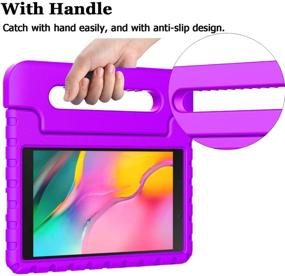 img 2 attached to 👧 AVAWO Ultra-Light Samsung Galaxy Tab A 8.0 Kids Case 2019 ( T290/T295 ), Shockproof Convertible Handle Stand Kid-Friendly Case for Samsung Tab A 8-inch Release in 2019, Purple
