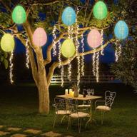 ivenf easter egg string lights: vibrant 19.5ft 48 led lantern fairy lights, ideal for indoor and outdoor easter decorations, spring party holidays логотип