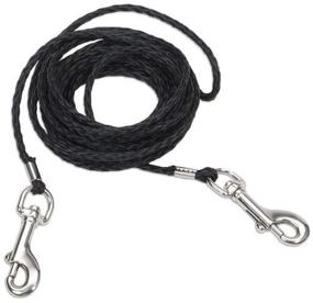 img 1 attached to 🐈 15-Foot Coastal Poly Cat Tie Out, Black Color, 1-Count, Nickel-Plated Swivel Snaps